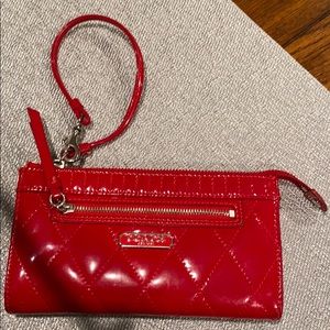 Coach red patent wristlet!